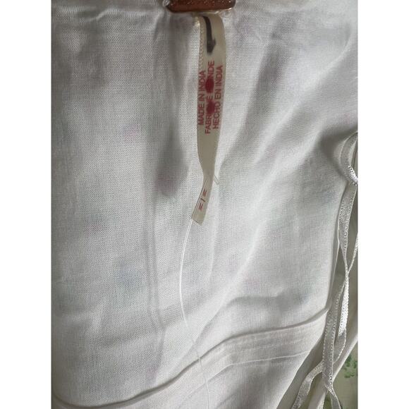 Free People Sweet Hearts Midi Dress In Ivory Combo Size Medium - Picture 10 of 12